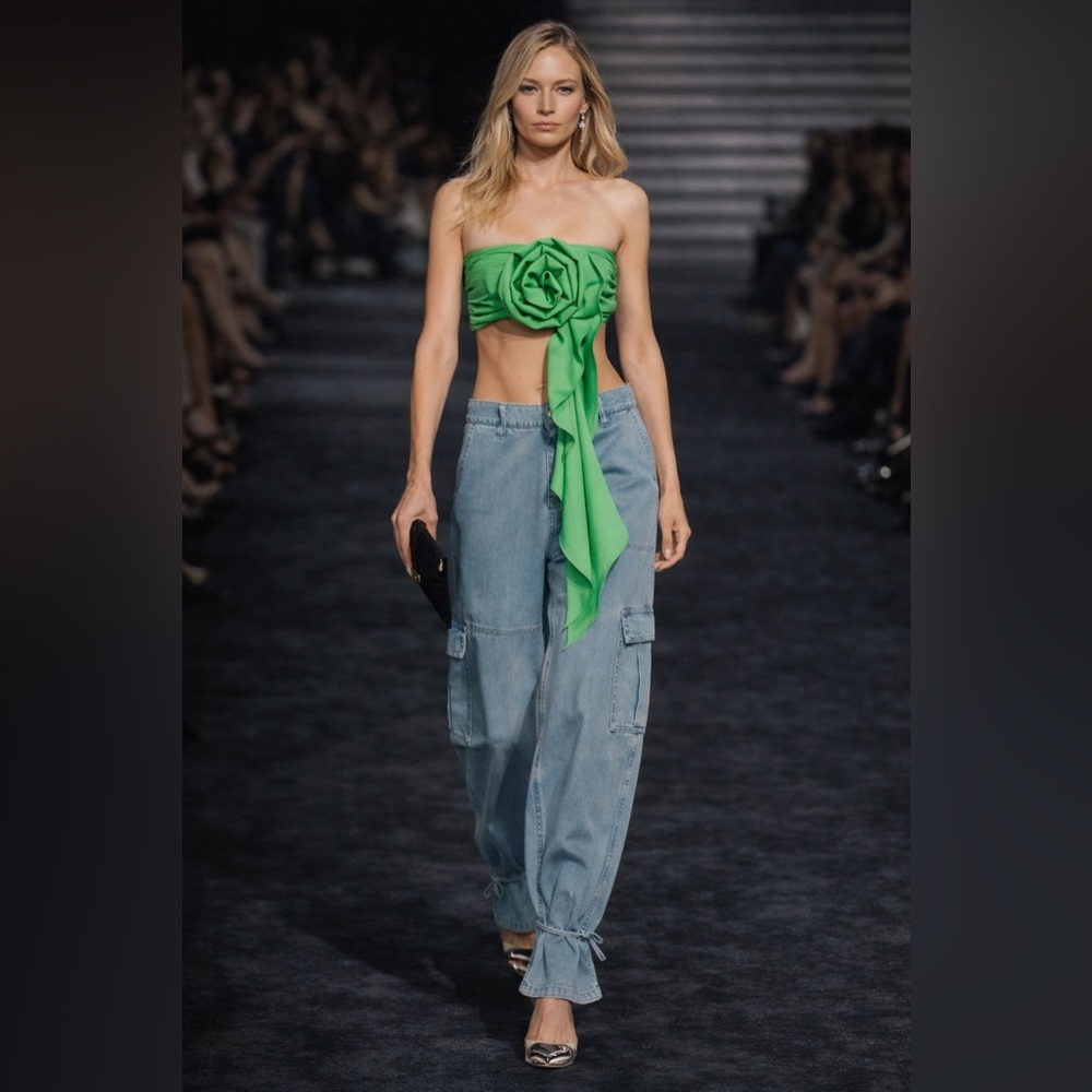 Torn by Ronny Kobo Strapless Max Top – Green
New Without Tags